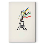 Eiffel Tower Abstract Multicolor Canvas Print