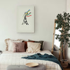 Eiffel Tower Abstract Multicolor Canvas Print