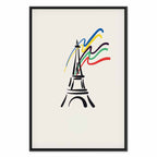 Eiffel Tower Abstract Multicolor Canvas Print