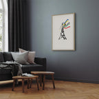 Eiffel Tower Abstract Multicolor Canvas Print