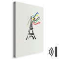 Eiffel Tower Abstract Multicolor Canvas Print