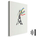 Eiffel Tower Abstract Multicolor Canvas Print