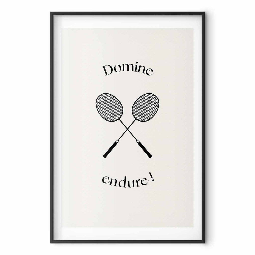Badminton Rackets Minimalist Sports Poster