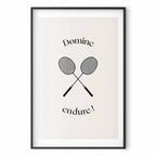 Badminton Rackets Minimalist Sports Poster