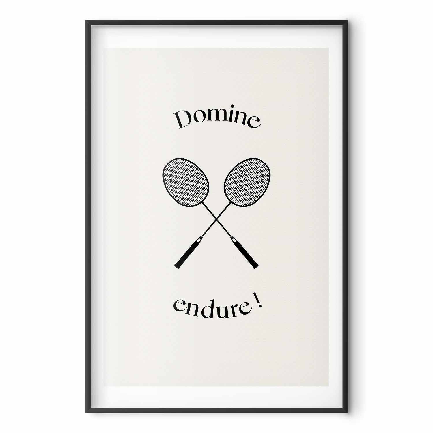Badminton Rackets Minimalist Sports Poster
