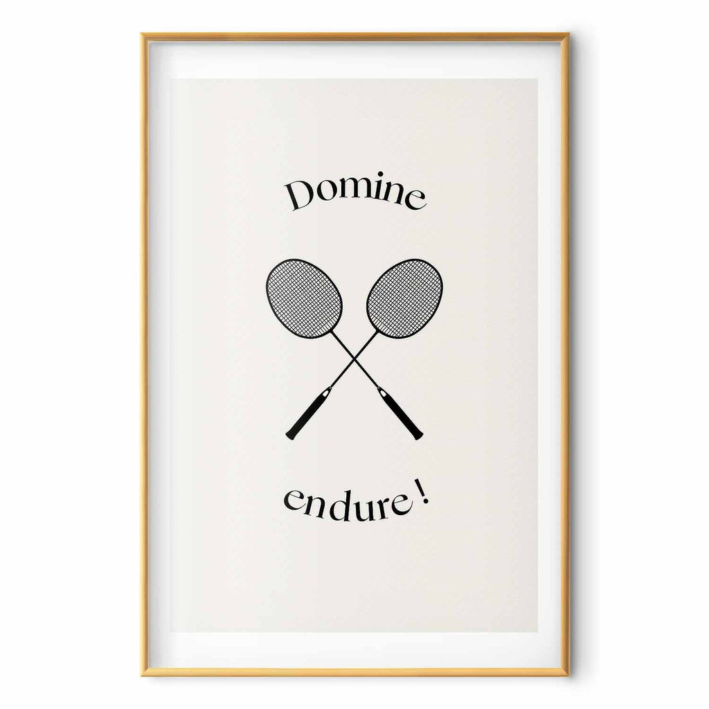 Badminton Rackets Minimalist Sports Poster