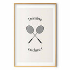 Badminton Rackets Minimalist Sports Poster