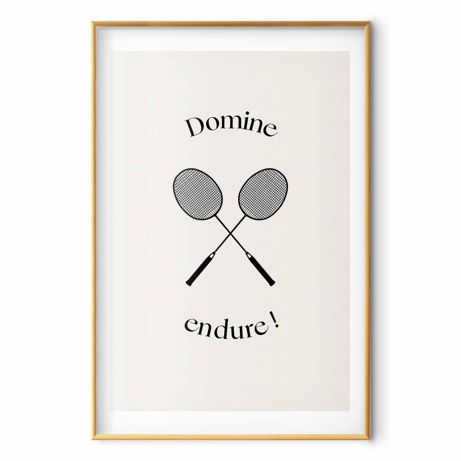 Badminton Rackets Minimalist Sports Poster