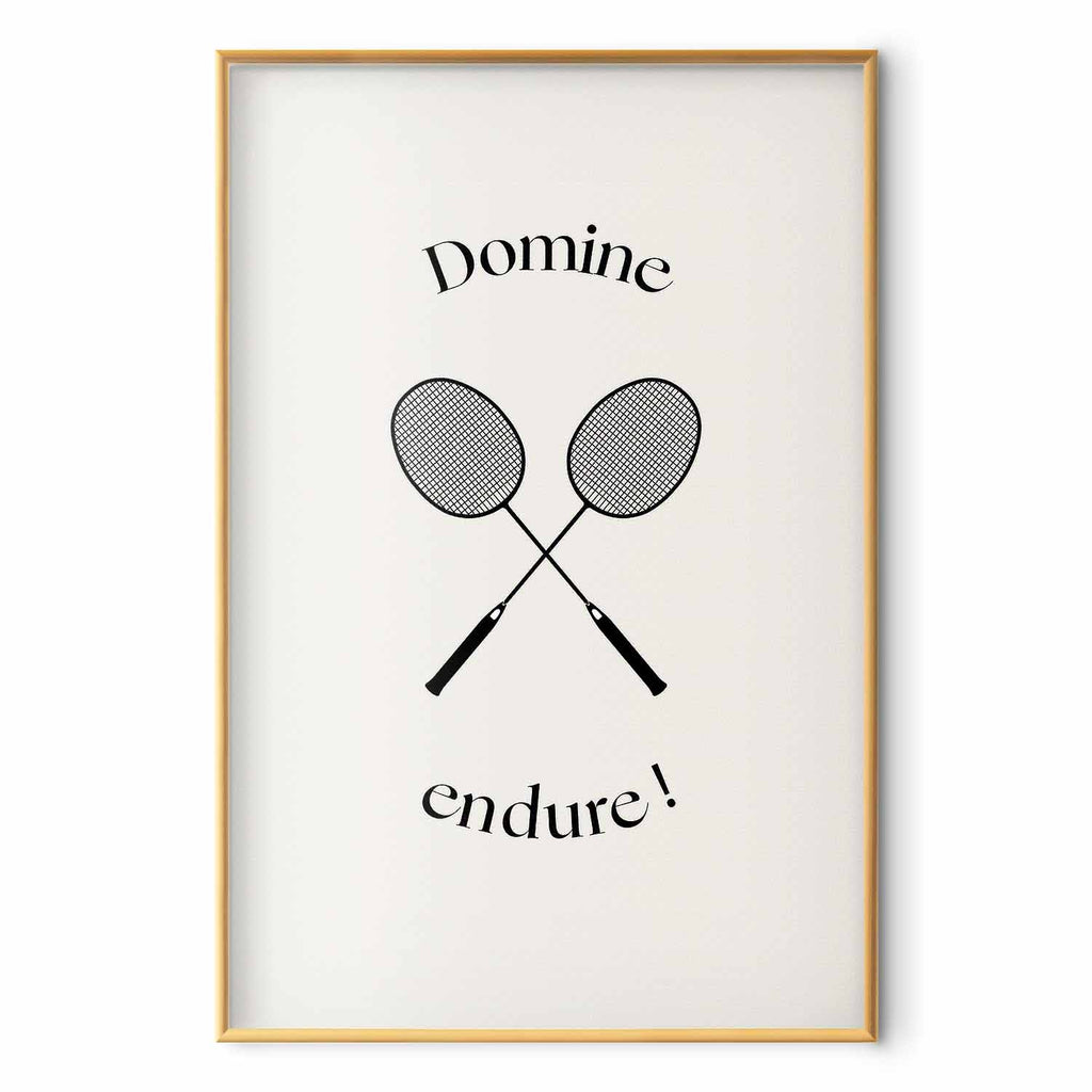 Badminton Rackets Minimalist Sports Poster