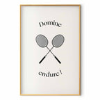 Badminton Rackets Minimalist Sports Poster