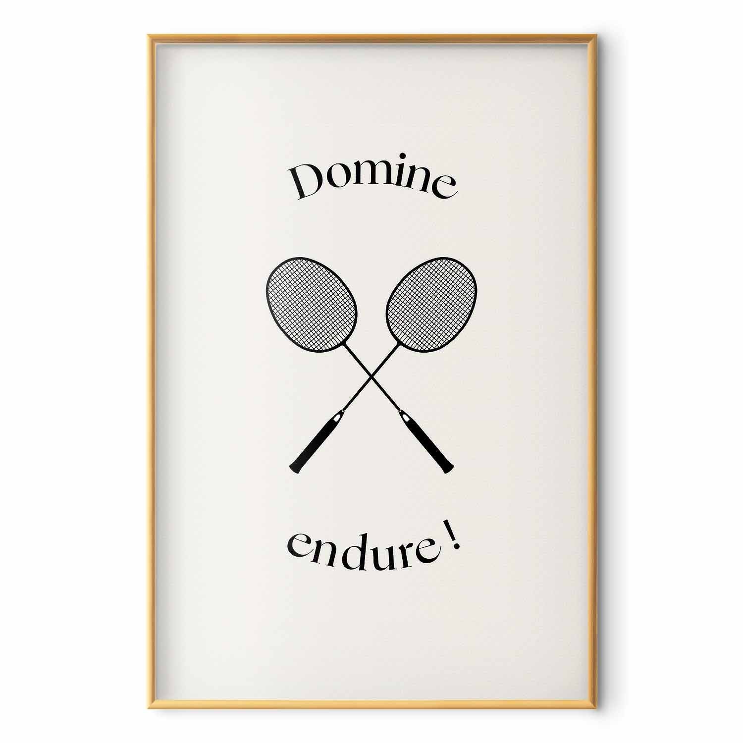 Badminton Rackets Minimalist Sports Poster