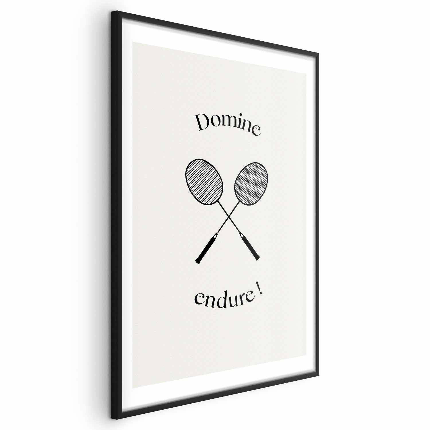 Badminton Rackets Minimalist Sports Poster