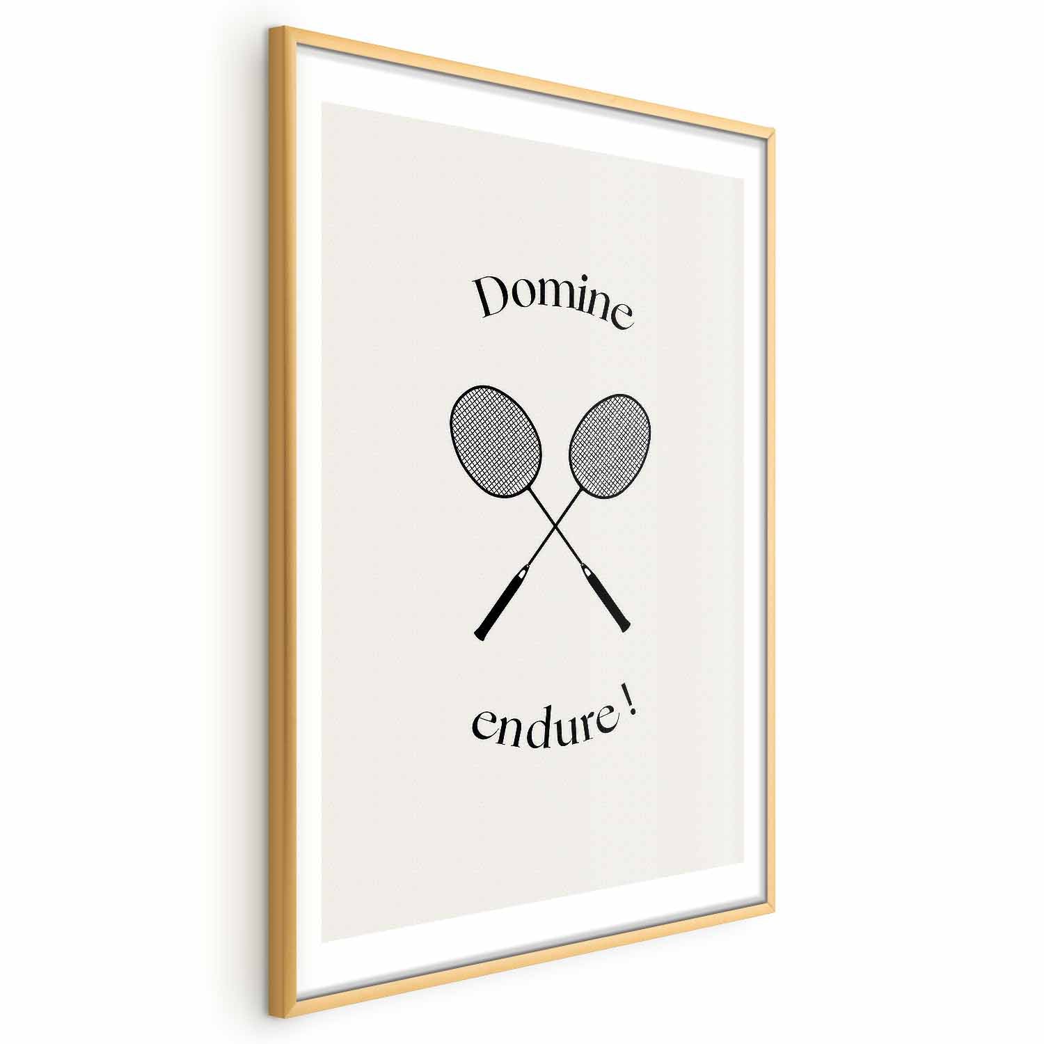 Badminton Rackets Minimalist Sports Poster