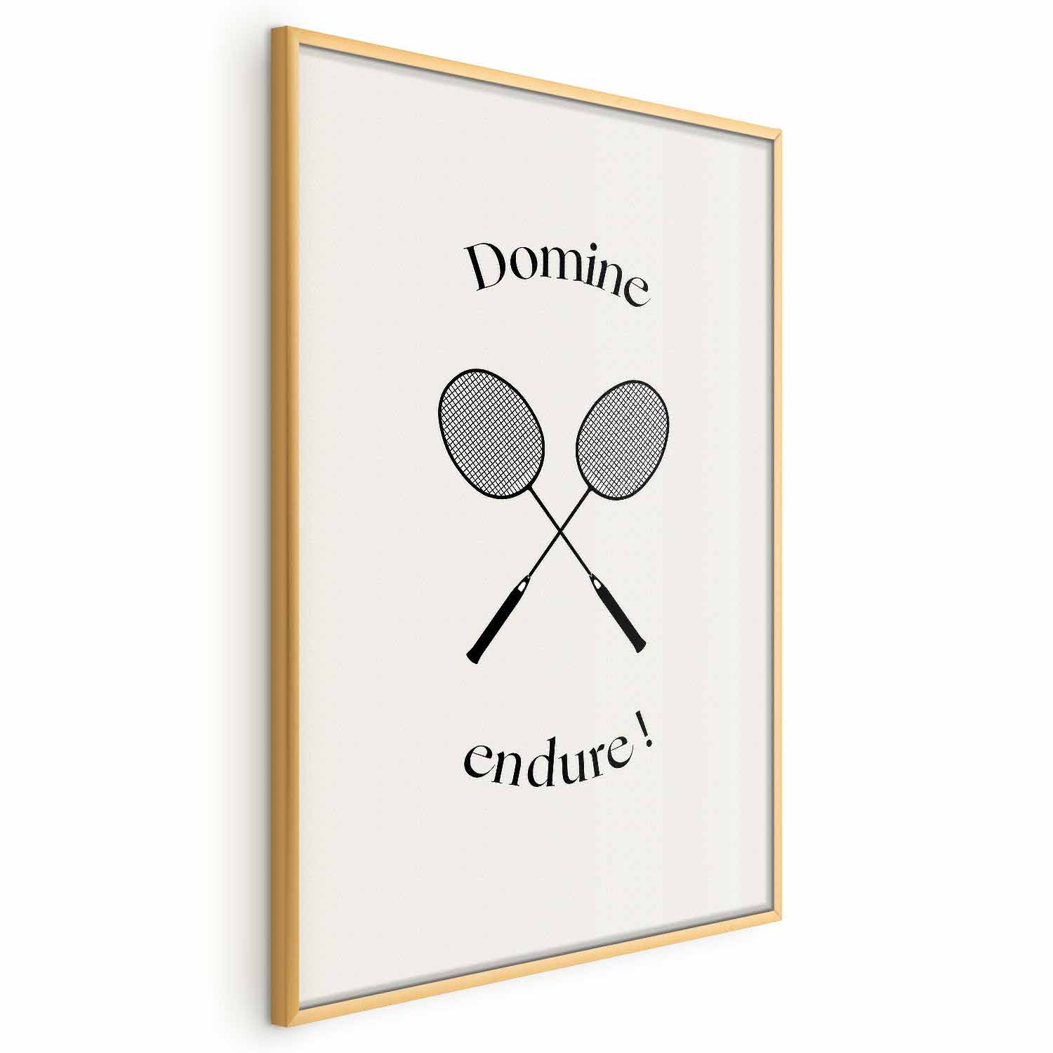 Badminton Rackets Minimalist Sports Poster