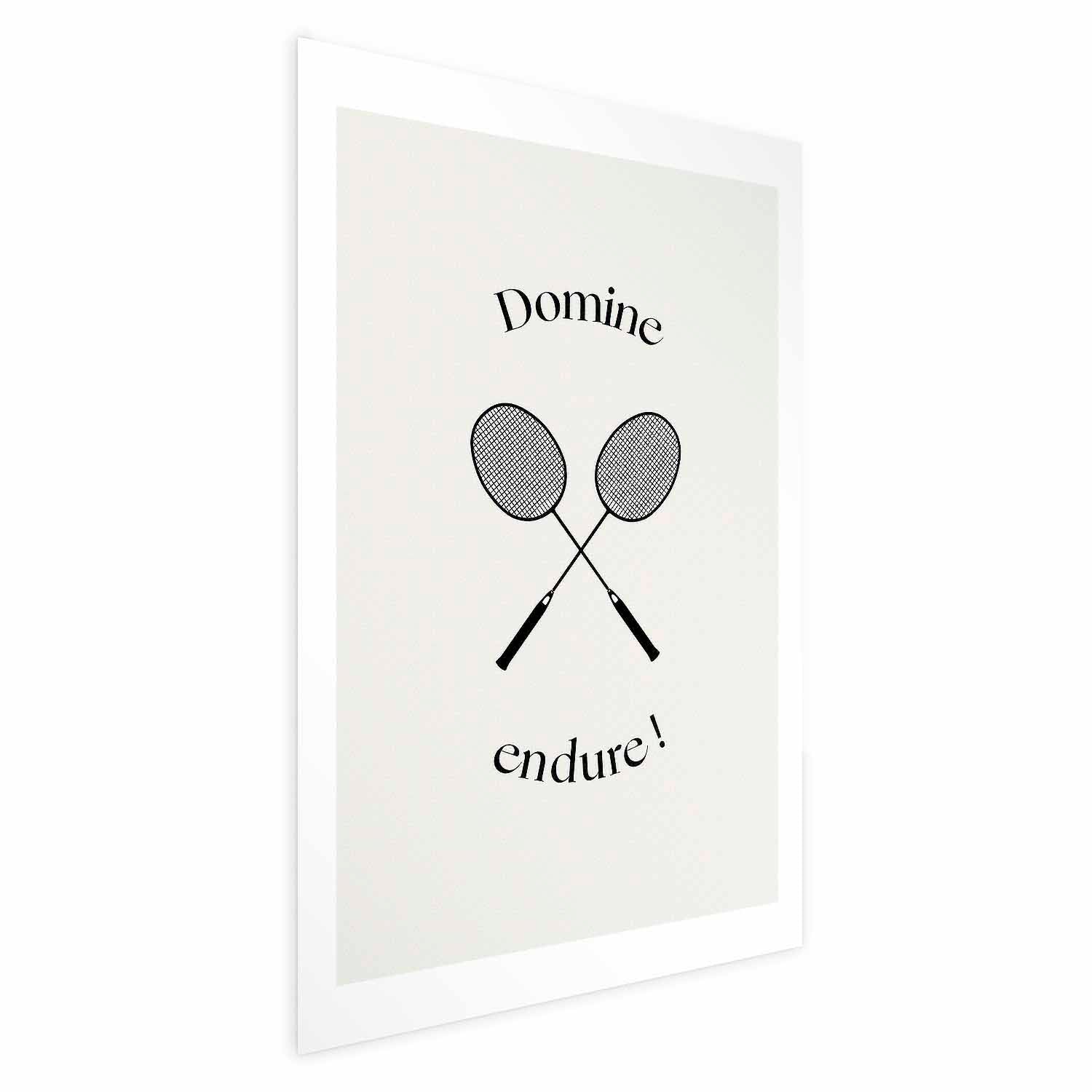 Badminton Rackets Minimalist Sports Poster