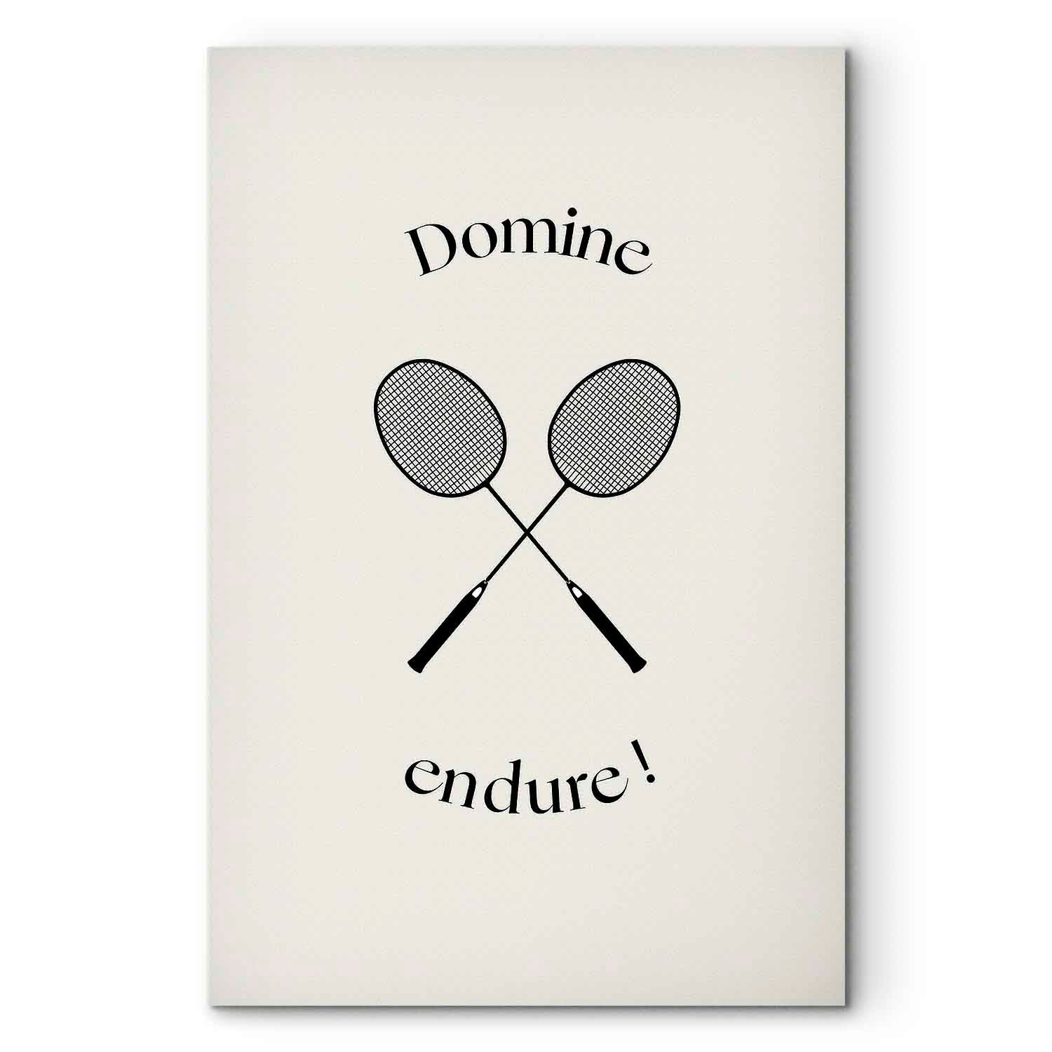 Black Badminton Rackets Abstract Canvas Print