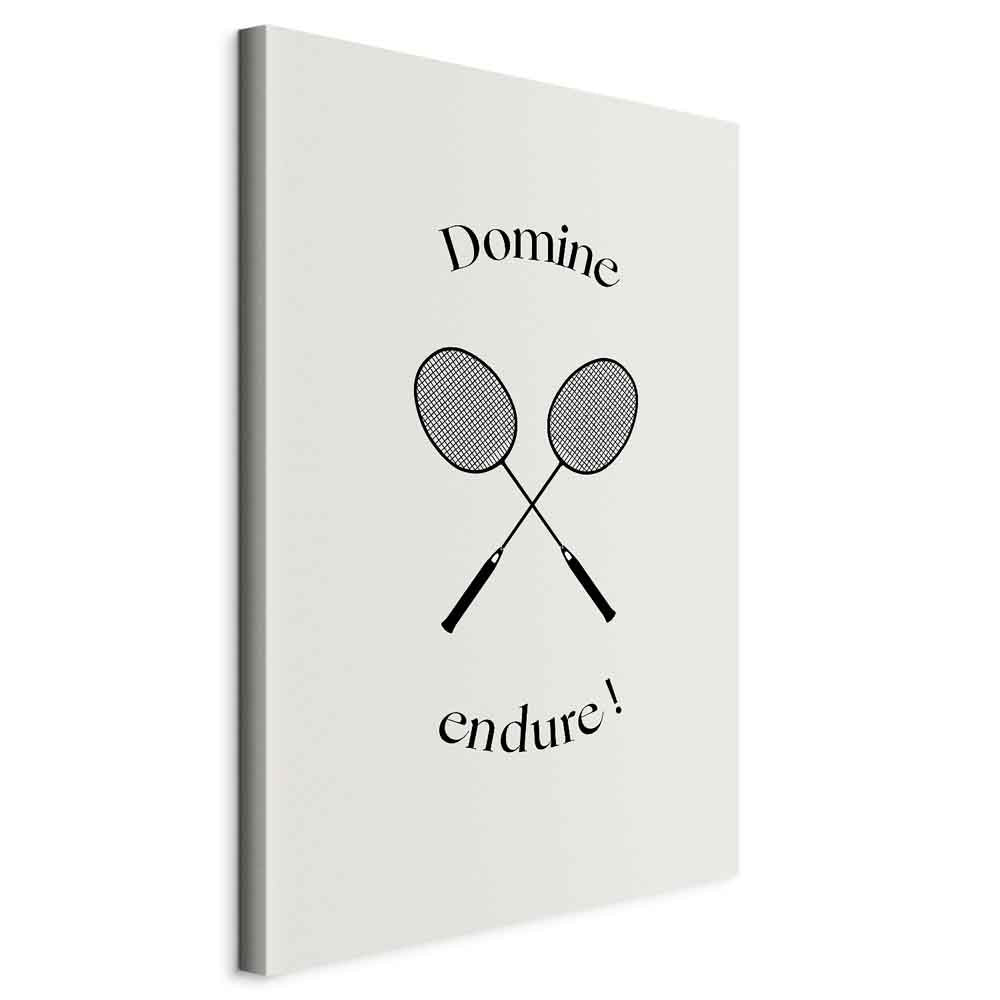 Canvas Print - Black Badminton Rackets