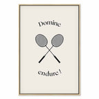 Black Badminton Rackets Abstract Canvas Print