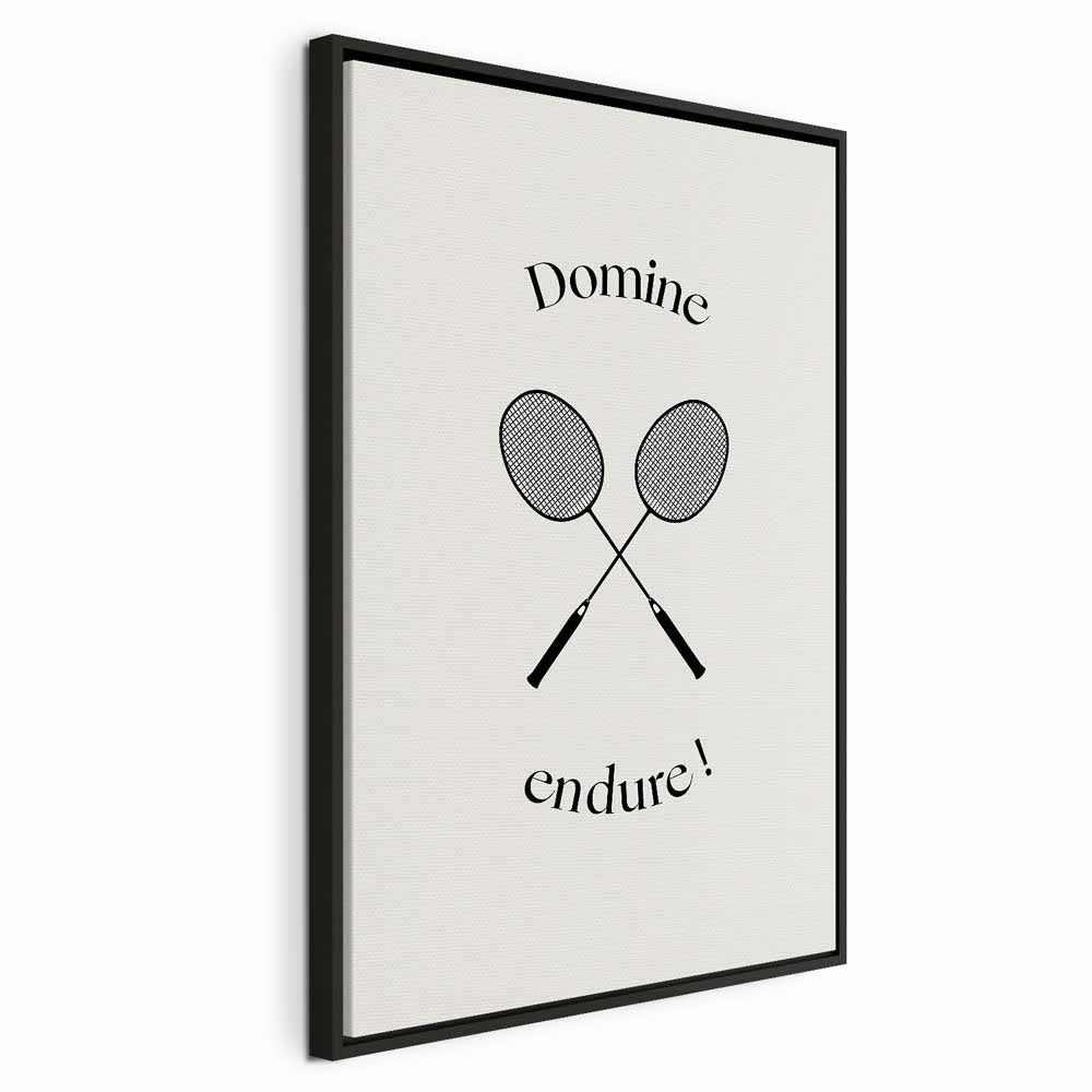 Black Badminton Rackets Abstract Canvas Print