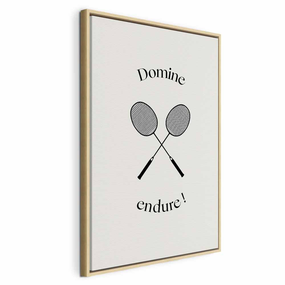 Black Badminton Rackets Abstract Canvas Print