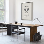 Black Badminton Rackets Abstract Canvas Print