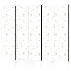 Room Divider Watercolor Balloons and Airships Against Colorful Clouds