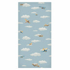 Yellow-Blue Airplanes Blue Sky Children's Wallpaper