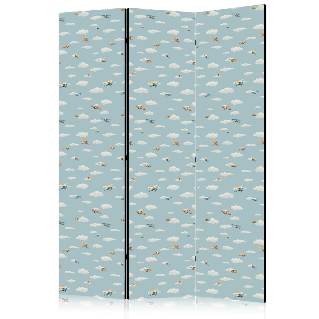 Room Divider Illustration Yellow-Blue Airplanes