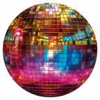 Gold Disco Ball 3D Round Wall Mural