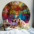 Gold Disco Ball 3D Round Wall Mural