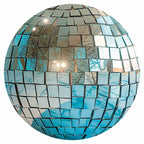 Sky Blue Disco Ball 3D Round Wall Mural