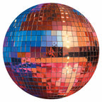Old Gold Disco Ball Round Wall Mural