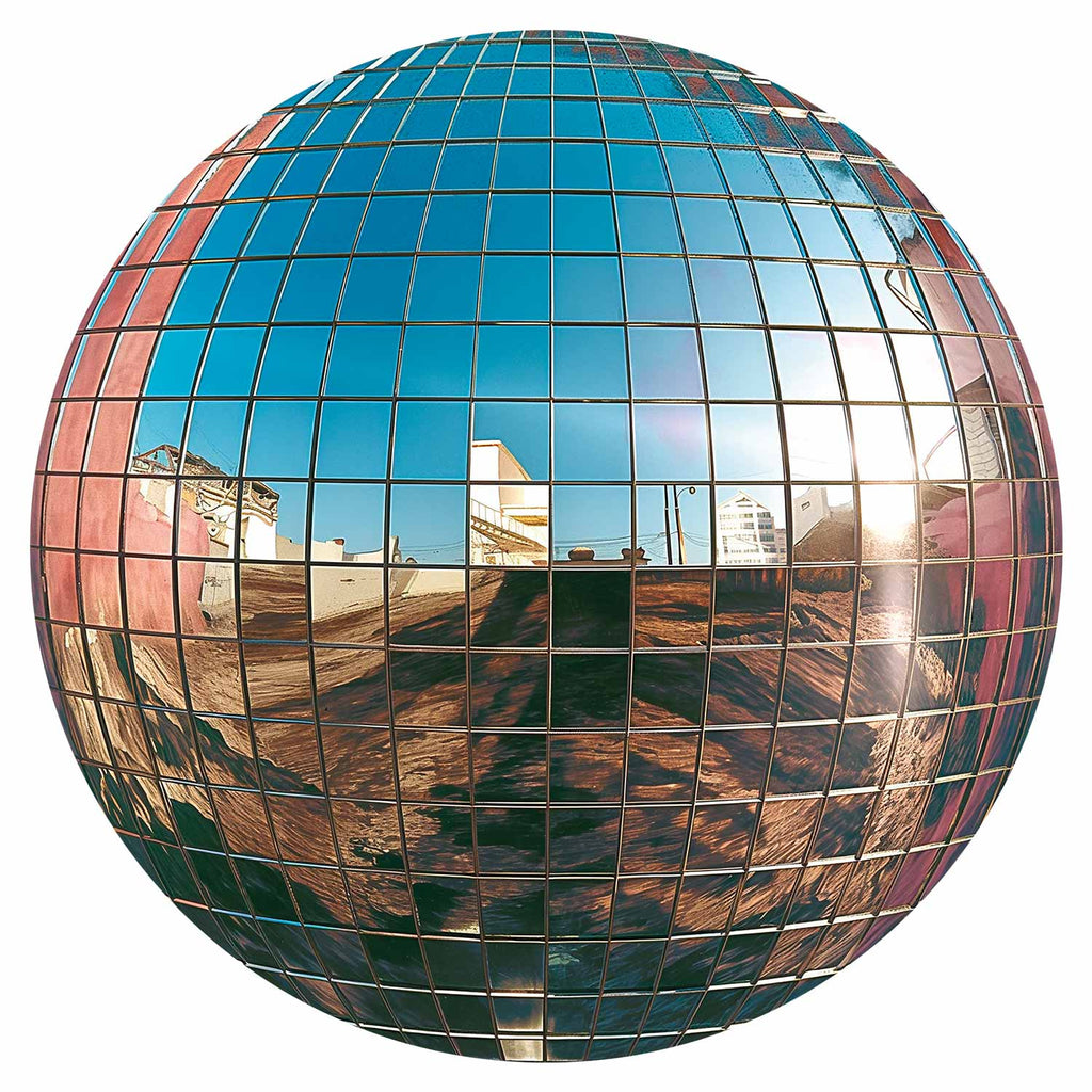 Platinum Disco Ball 3D Round Wall Mural
