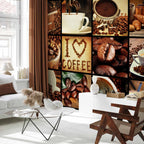 Coffee Collage Wall Mural