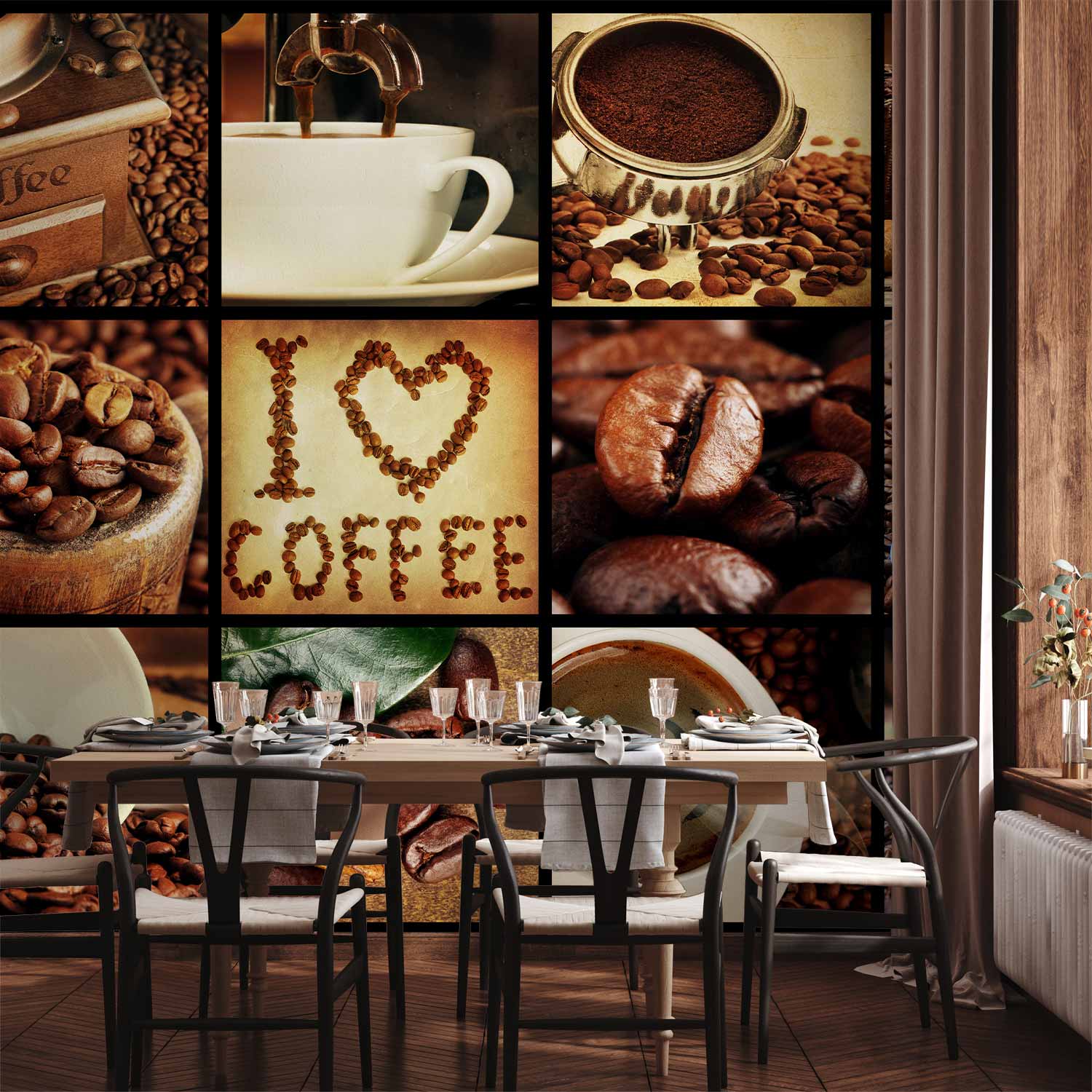 Coffee Collage Wall Mural