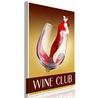 Canvas Print Wine Club Vertical