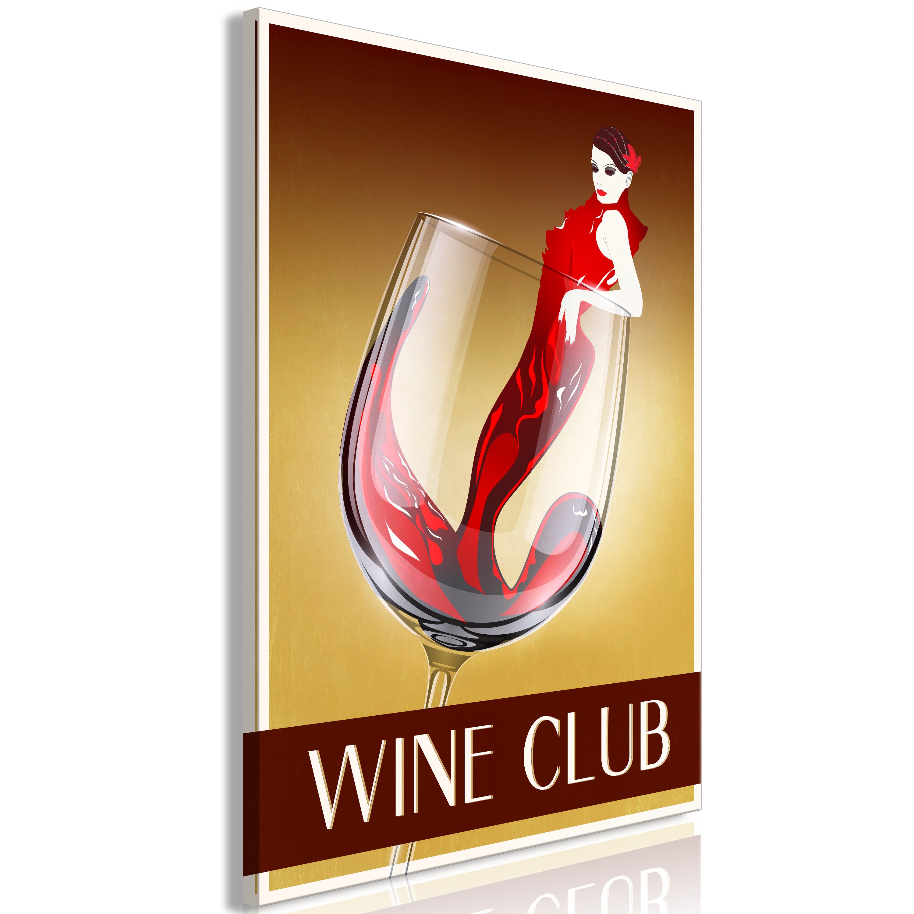 Canvas Print Wine Club Vertical