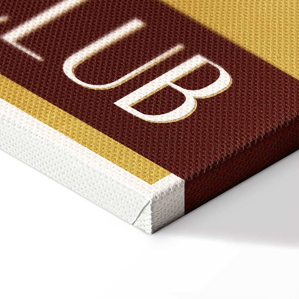 Wine Club Typography Vertical Canvas Print