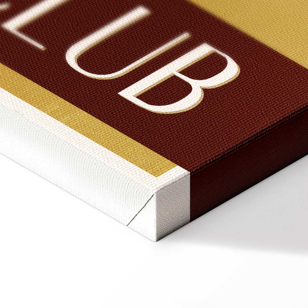 Wine Club Typography Vertical Canvas Print