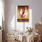 Wine Club Typography Vertical Canvas Print