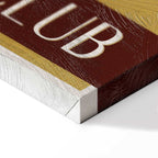 Wine Club Typography Vertical Canvas Print