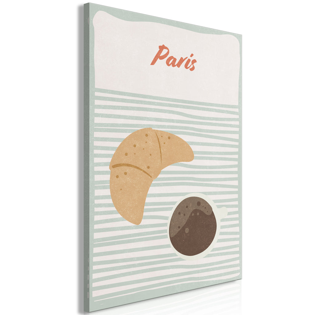 Canvas Print Parisian Breakfast Vertical