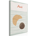 Canvas Print Parisian Breakfast Vertical