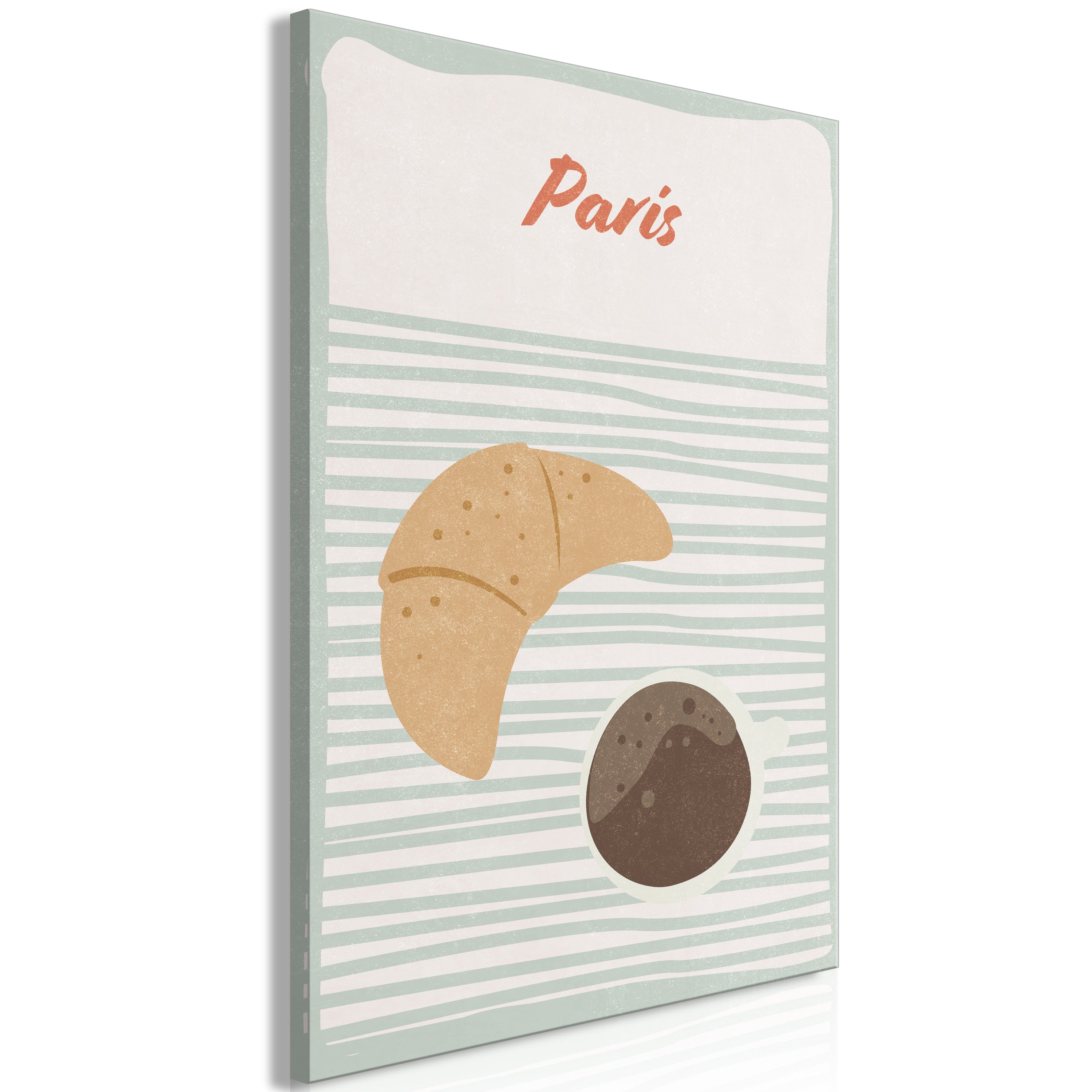 Canvas Print Parisian Breakfast Vertical