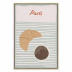 Parisian Breakfast Food Vertical Canvas Print