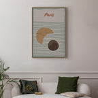 Parisian Breakfast Food Vertical Canvas Print