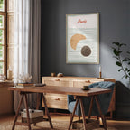 Parisian Breakfast Food Vertical Canvas Print