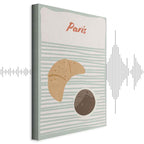 Parisian Breakfast Food Vertical Canvas Print