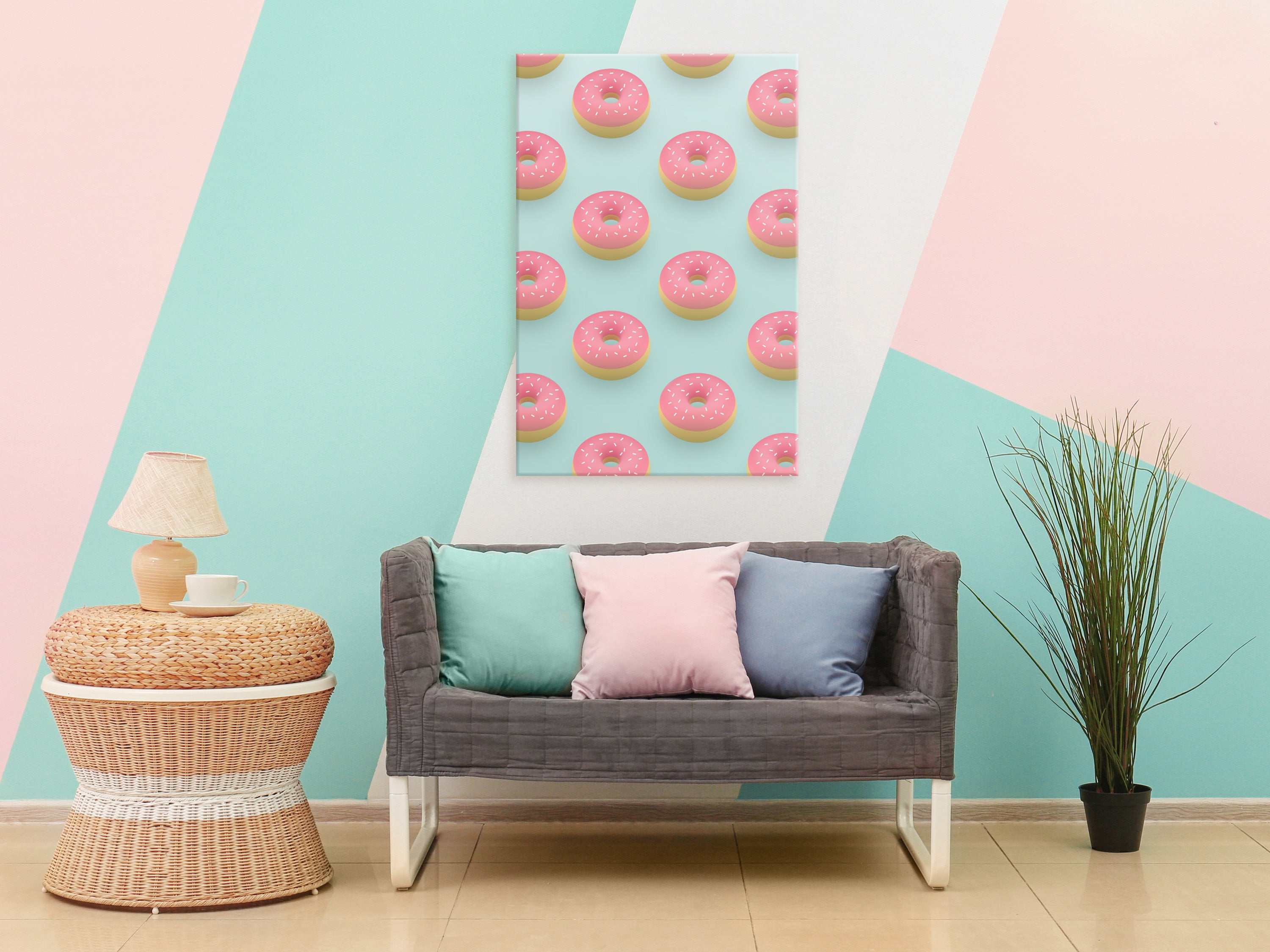 Canvas Print - Pastel Donuts (1 Part) Vertical