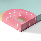 Pastel Donuts Food Pattern Canvas Print
